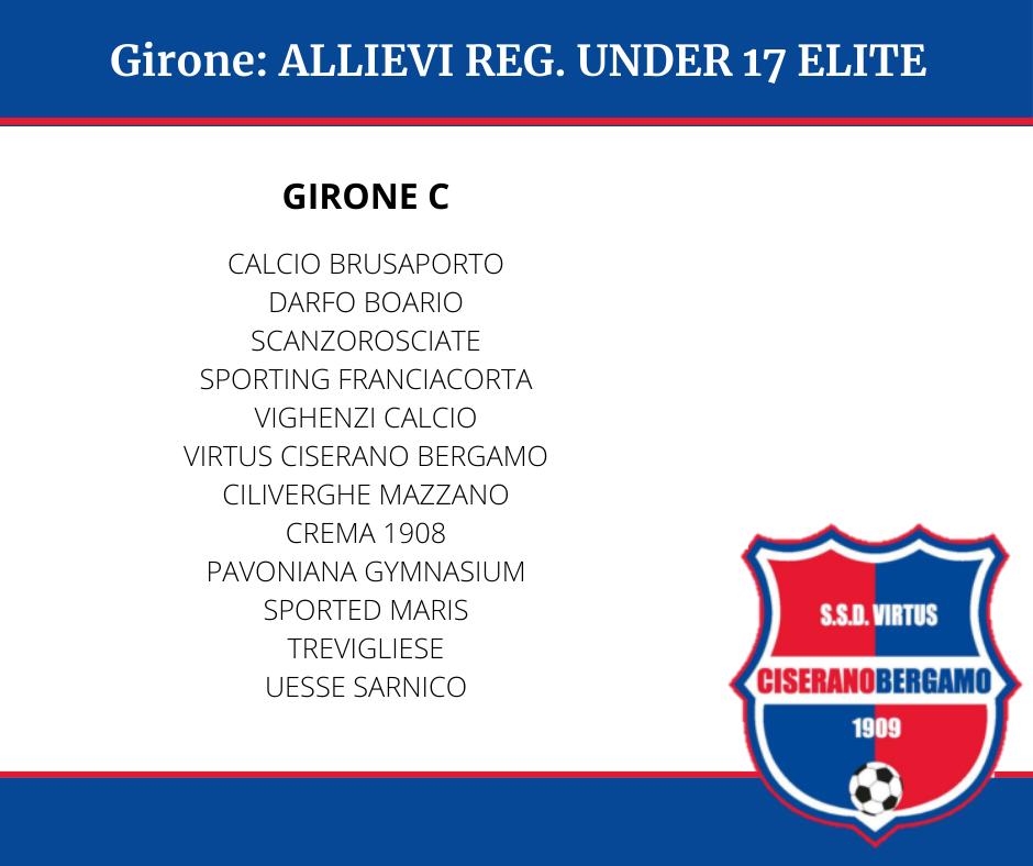 I gironi delle categorie giovanili Under 17, Under 16 e Under 15 per la stagione 2021-2022