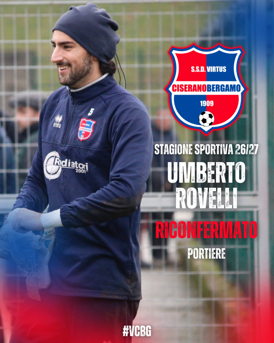 La Virtus ufficializza una riconferma tra i pali: Umberto Rovelli resta a Ciserano